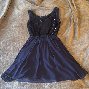 Chelsea Navy Sequin Dress